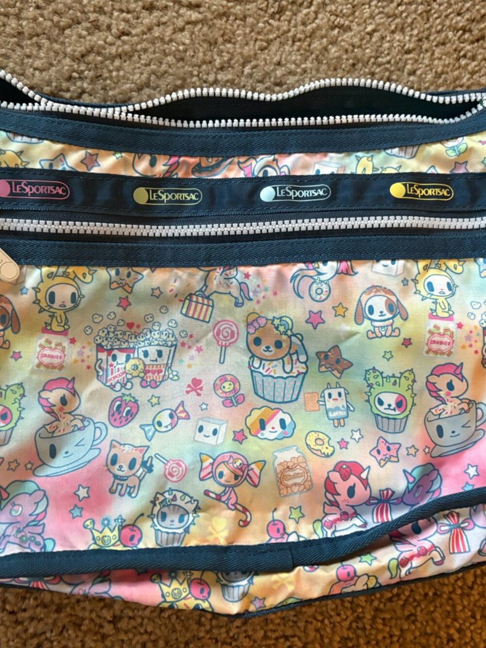 Tokidoki for LeSportsac Happy Foods Deluxe Everyday Crossbody Purse - Picture 8 of 13